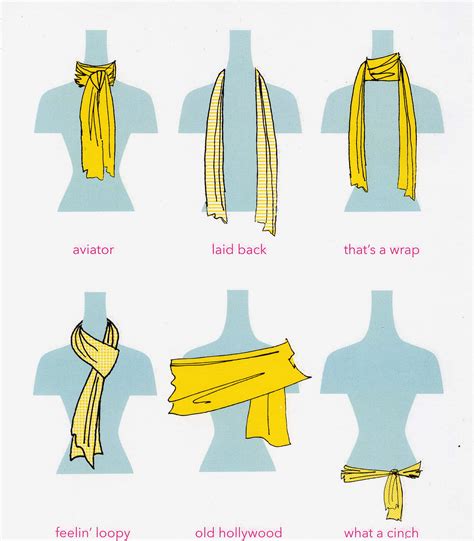 scarves tying instructions guide.